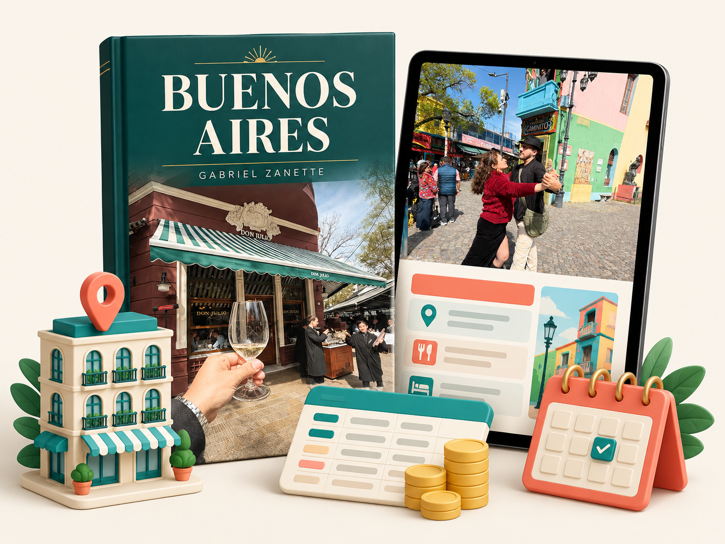 Kit visual do roteiro completo de Buenos Aires